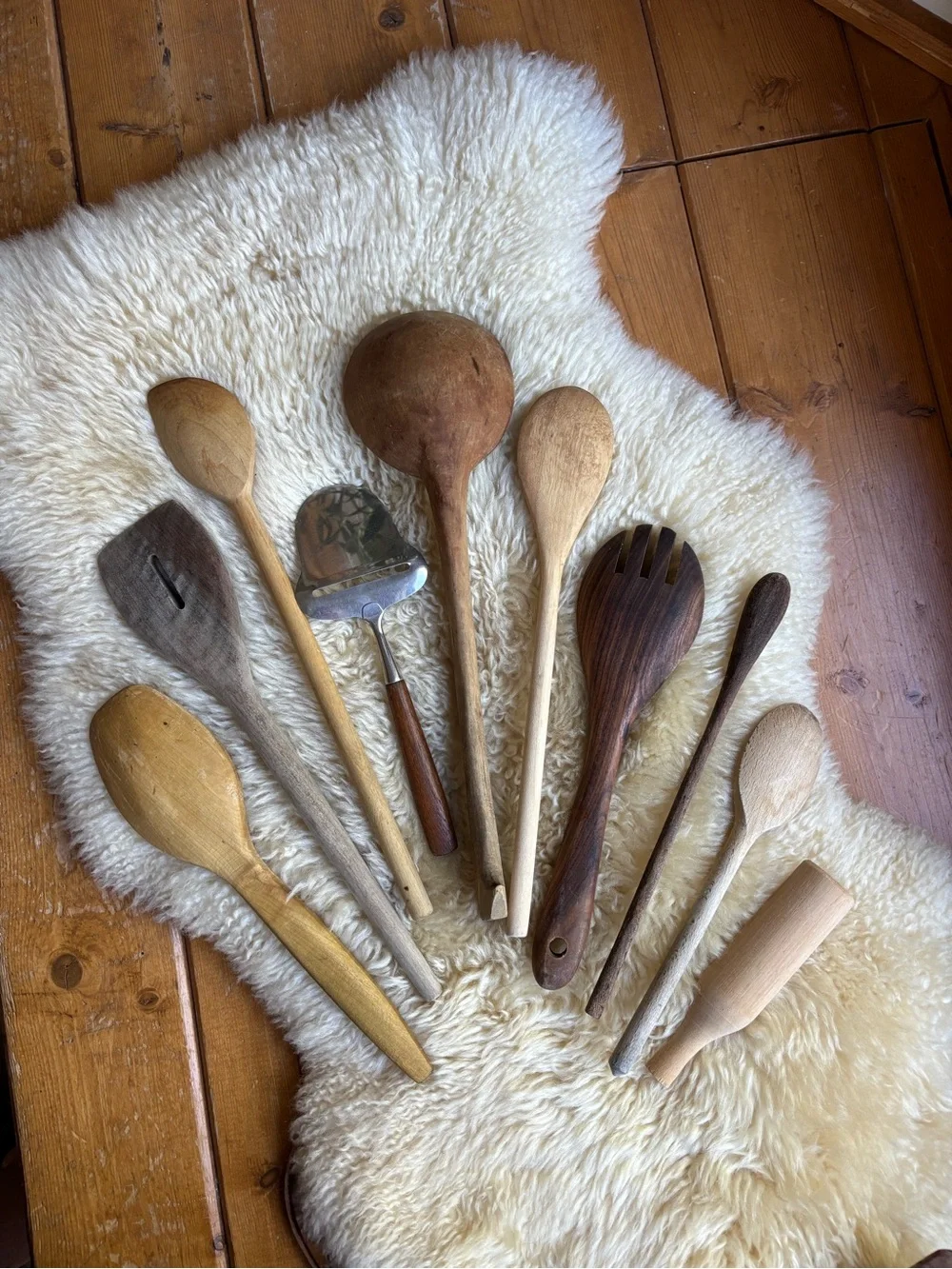 Vintage Rustic Wooden Utensils